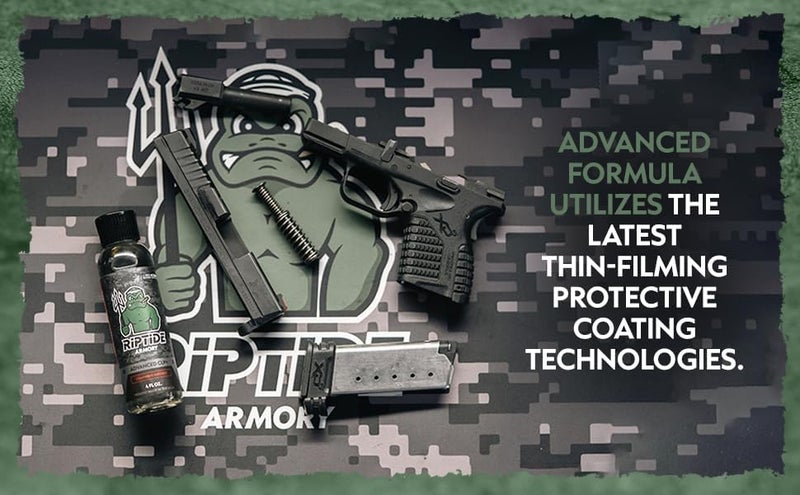 Riptide Armory Advanced Gun Cleaner & CLP+ Graphene 2 Step Kit - Clean, Lube, Protect Long-Lasting Formula - Nano Coat Technology - Veteran Founded & Formulated by Former US Navy Seal - Image 3